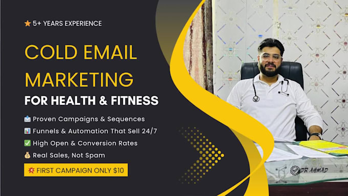 do cold email marketing and craft campaigns for health, medicine and businesses