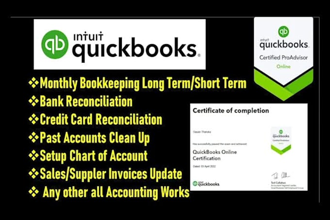 quickbooks online bookkeeping and accounting