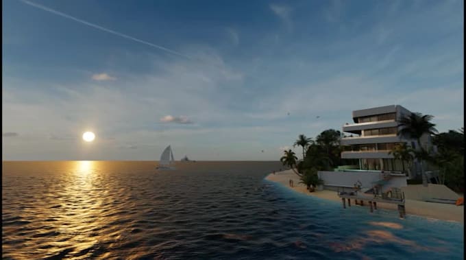 render architecture housing and town plan for real estate client, investor