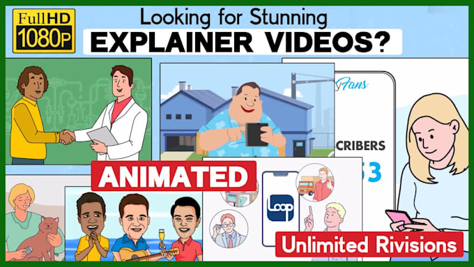 create stunning 2d animation explainer video in 48h