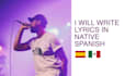 write spanish lyrics for your song