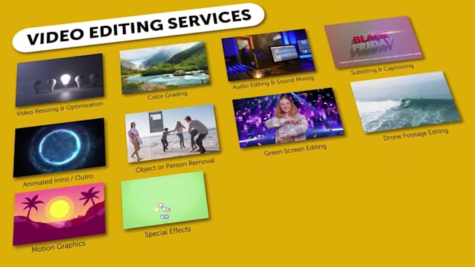 provide professional video editing and motion graphics services