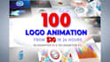 create mind blowing youtube video intro 4k logo animation