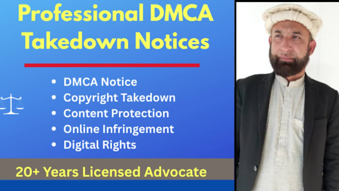 draft a dmca takedown notice to remove stolen content