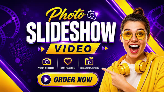 edit a custom wedding, birthday, or memorial photo slideshow