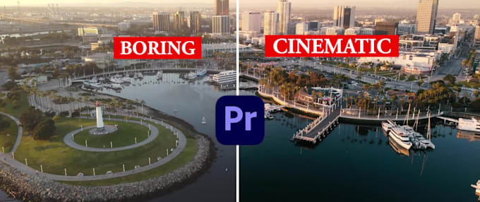 do cinematic travel, drone video editing for you