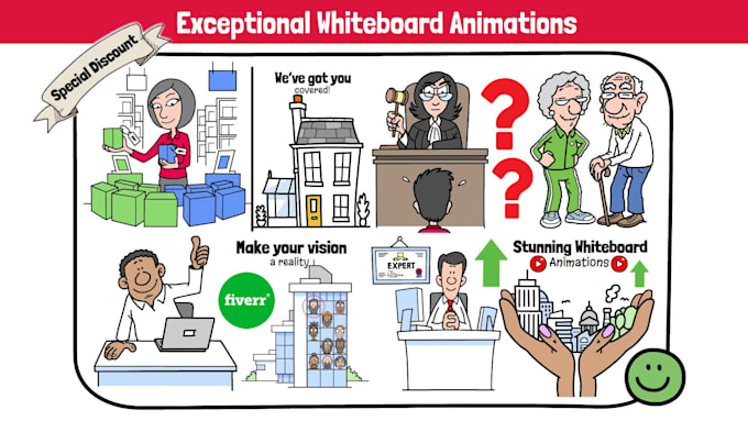create custom whiteboard animation doodle explainer video