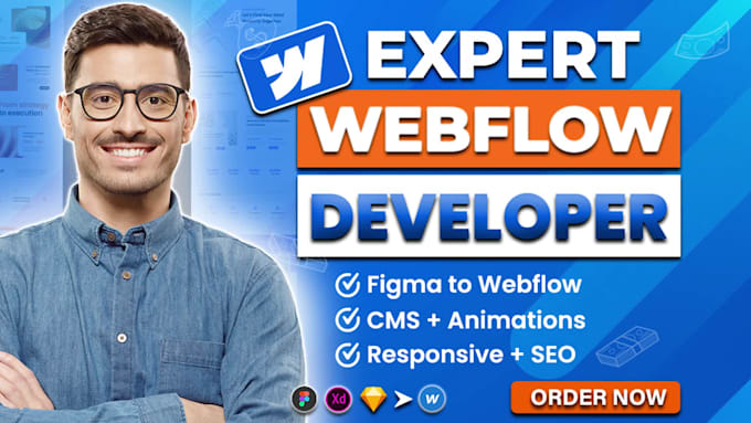 develop or design webflow website, figma to webflow, webflow expert