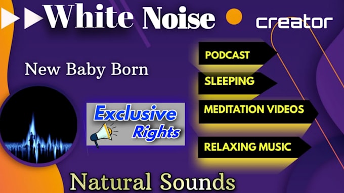 create white noises for new born or podcast and relaxation music