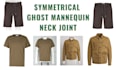 do symmetrical, ghost mannequin, neck joint with the best quality