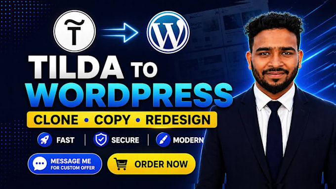 do convert clone, copy tilda to wordpress website