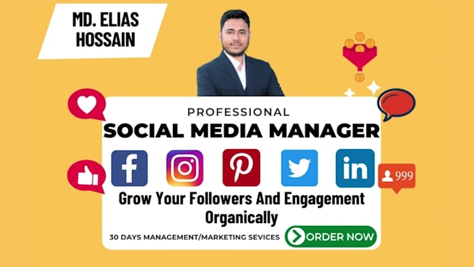 be your social media manager and post content creator