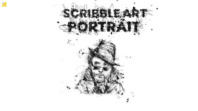 create cool scribble portrait art vector from portrait photo