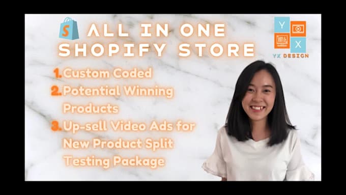 create one product shopify dropshipping store website