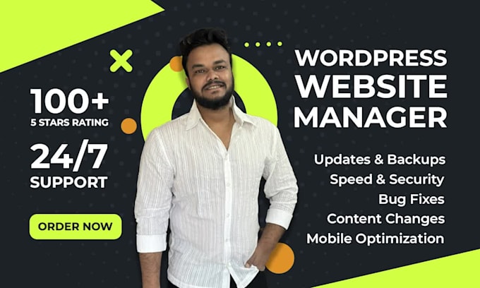 be your website manager and do wordpress website maintenance