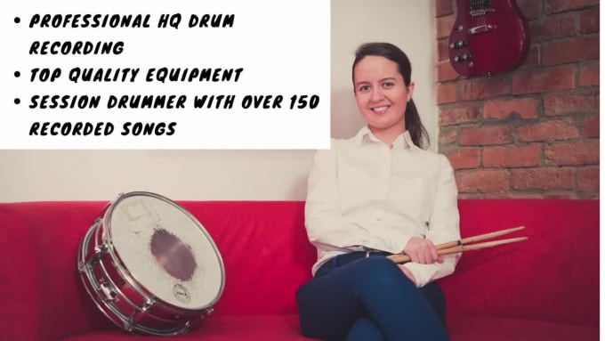 Hire a freelancer to be the professional session drummer for your song