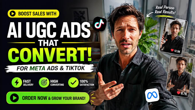 Create ai ugc ads for your product for meta ads and tiktok by Crrafty ...