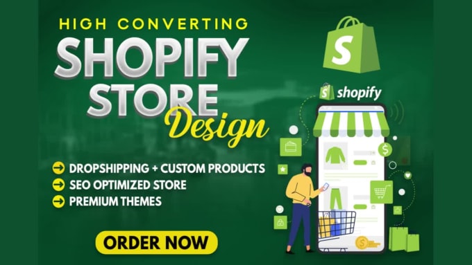 Best Price! I will design ecommerce one product shopify store, shopify dropshipping website