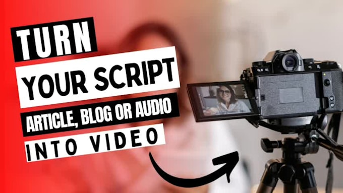turn your article, script, or blog, into a video with voiceover