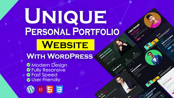 Design or create you a personal portfolio website with wordpress by ...
