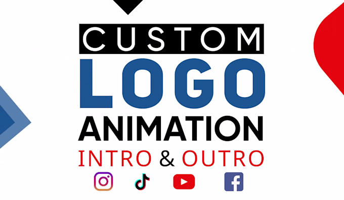 create custom logo animation, youtube intro and outro videos