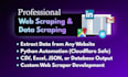 do web scraping and data scraping from any website