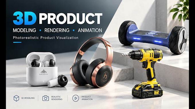 do realistic 3d product modeling, rendering and animation