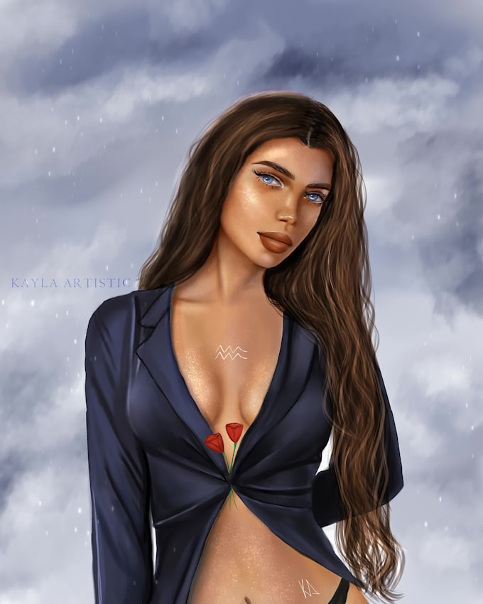 paint digital illustrations with time lapse video