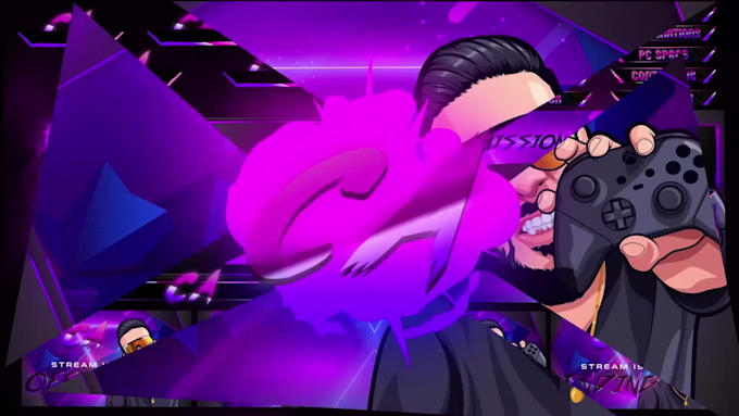 design animated twitch overlay full package within 24 hours