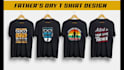 create happy fathers day t shirt design within 24 hours
