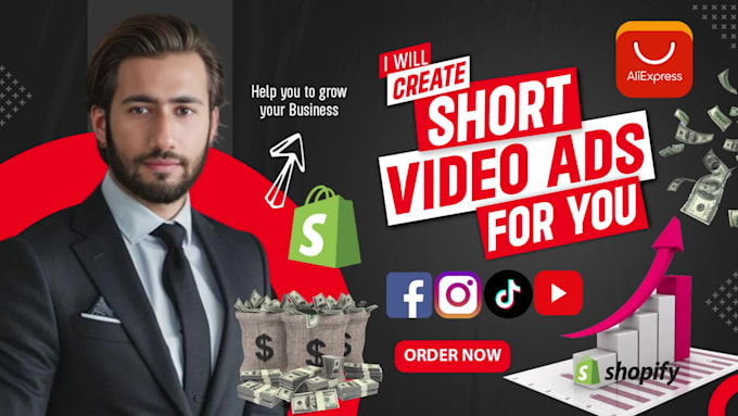 make shopify facebook tiktok insta video ads for you