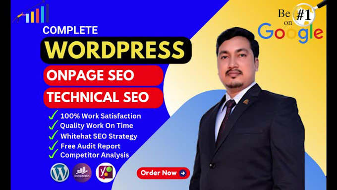 do entire wordpress onpage SEO technical optimization for google top ranking
