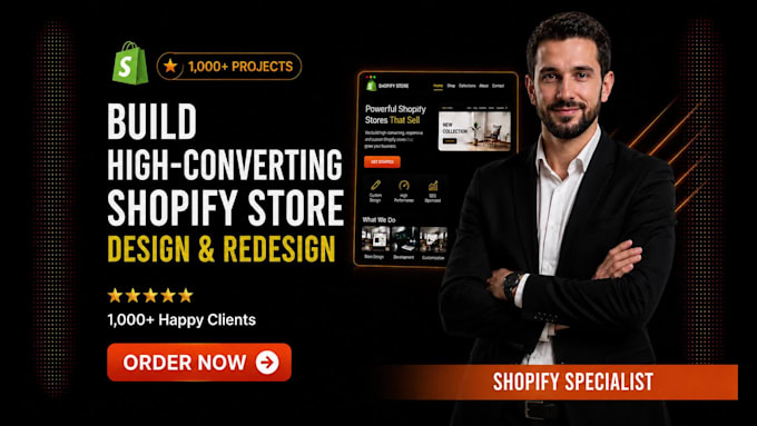 build shopify store, design or redesign shopify website, copy dropshipping store