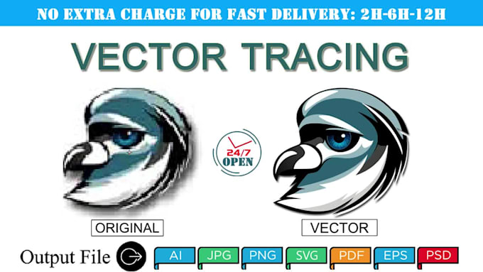 best quality vector tracing, recycle logo vector in 2 hours