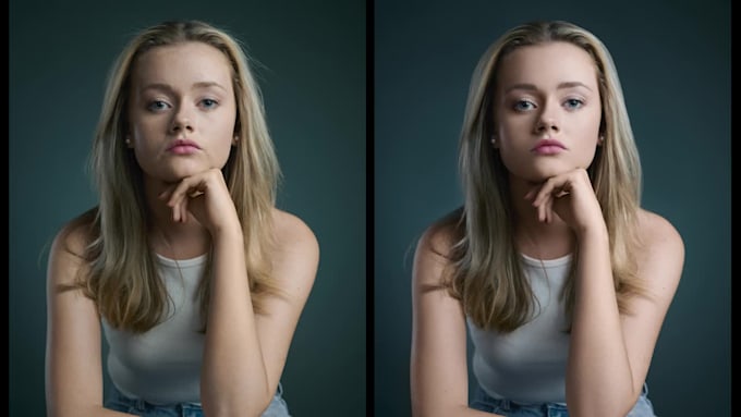 do professional high end skin photo retouching