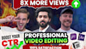 do professional video editing for youtube and social media