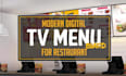 design static tv screen menu or digital menu TV menu board for restaurant