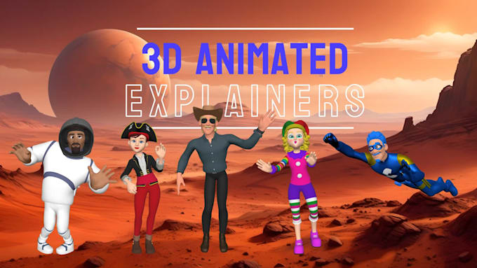 create modern 3d animation video, 3d animated explainer video