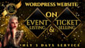 create event listing, ticket selling wordpress website