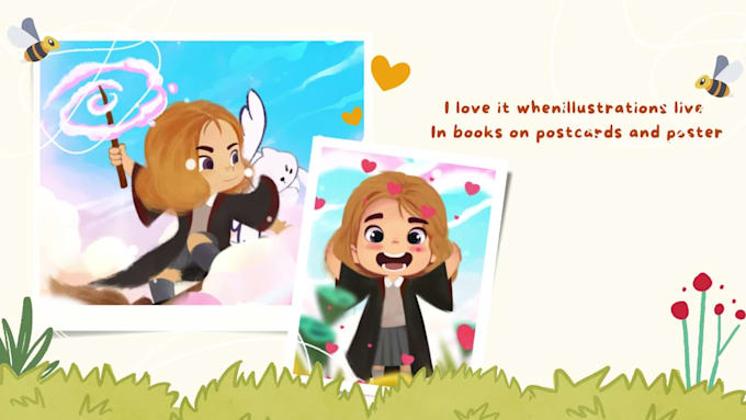 draw children story book illustration