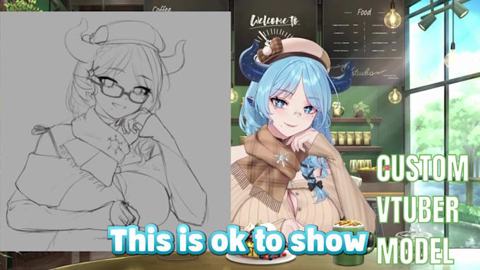 create custom 2d 3d vtuber model with live2d rigging vrm for streaming