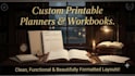 design aesthetic pdf layout, custom student planner and worksheets
