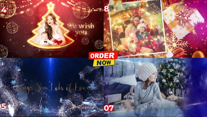 create a christmas holiday slideshow video