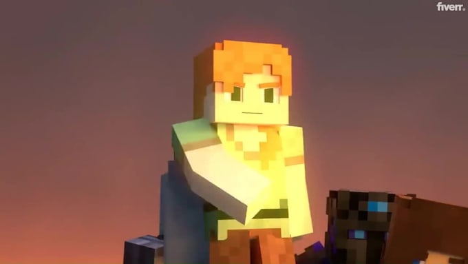 Create 3d minecraft animation,minecraft animation,minecraft character ...