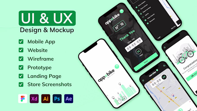 design mobile app UI UX design in figma