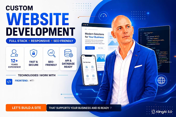 build or rebuild a custom responsive website as a full stack developer