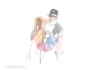 draw custom couple wedding portrait gift in a minimalist way
