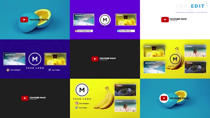 create catchy youtube animation pack for you