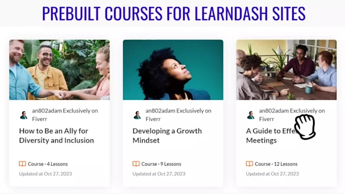 add my elearning courses to your site