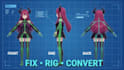 create, rig, port, fix 3d model, mmd, vrm, vrchat, animaze, gmod, vtuber,